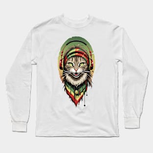 Cool Rasta Cat Long Sleeve T-Shirt